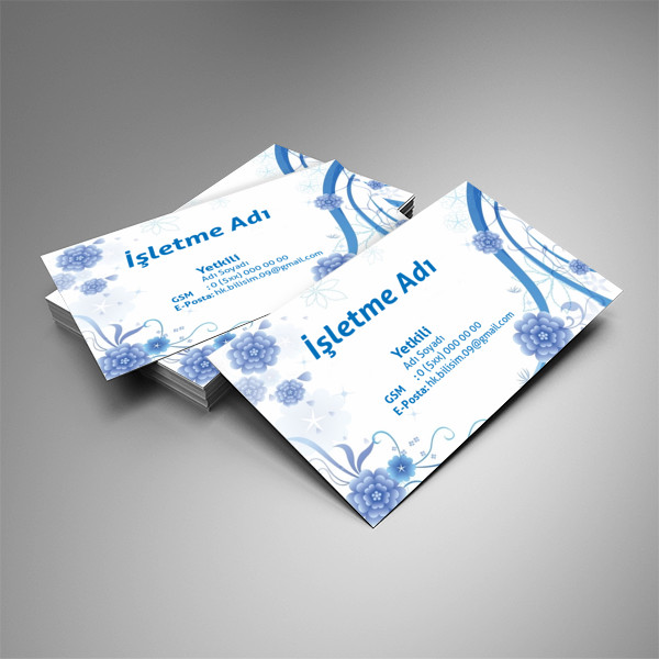 Kararsız Çiçekler #Mavi Kartvizit