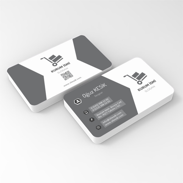 Nakliye Taşımacılık Kartvizit Gri