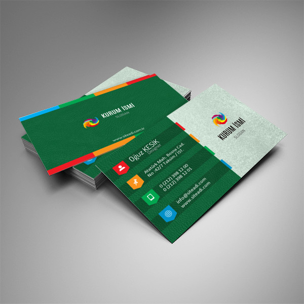 Modern Kartvizit Yeşil 008