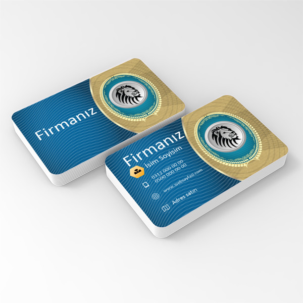 mavi gri sarı kartvizit