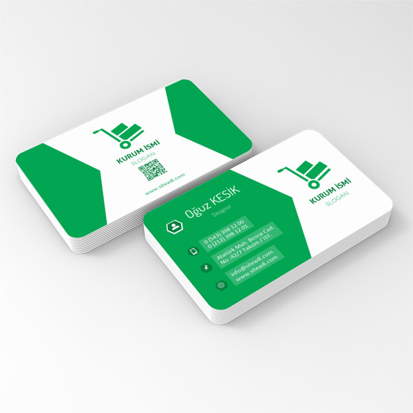 Nakliye Taşımacılık Kartvizit Yeşil