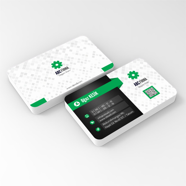 Kurumsal Kimlik Kartvizit Örnekleri Yeşil