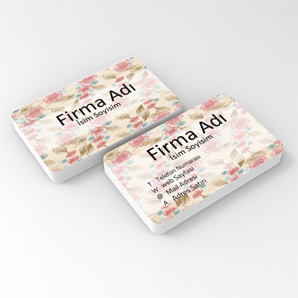 çiçek desen kartvizit