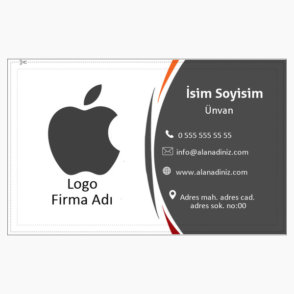 Square Silver Nokta Desenli Kartvizit