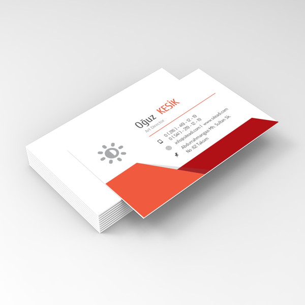 Doğa Kurumsal Kartvizit Kırmızı