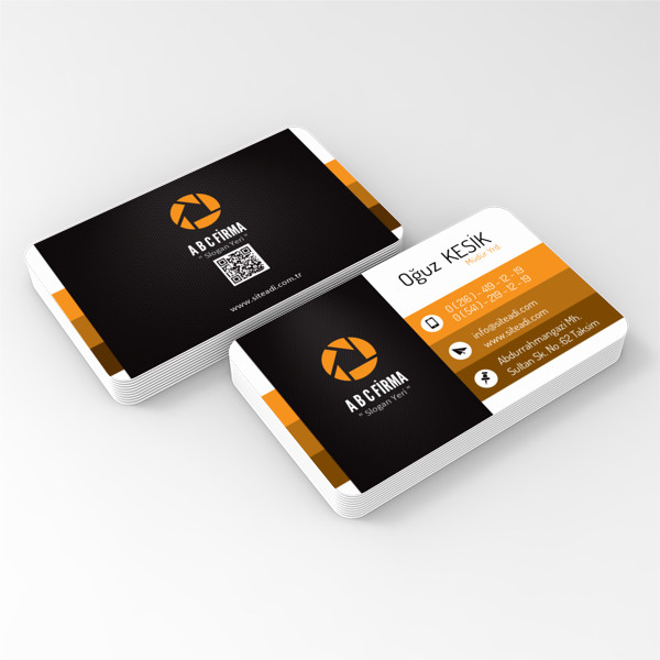 Kişisel Kurumsal Kartvizit Turuncu 01