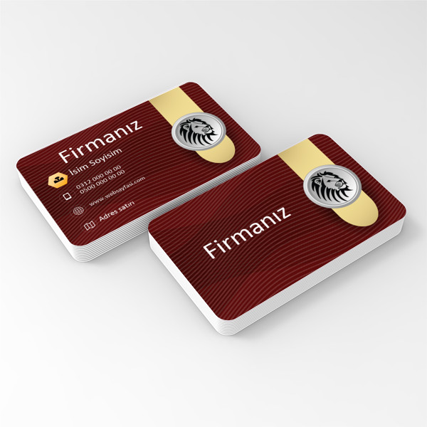 kırmızı sarı kartvizit