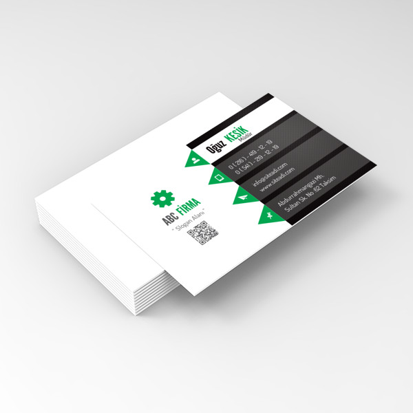 Kurumsal Şirket Kartvizit Yeşil 28