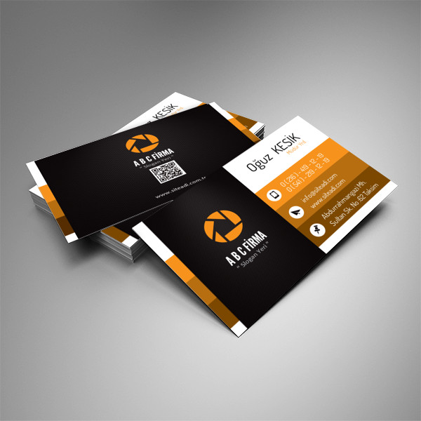 Kişisel Kurumsal Kartvizit Turuncu 01