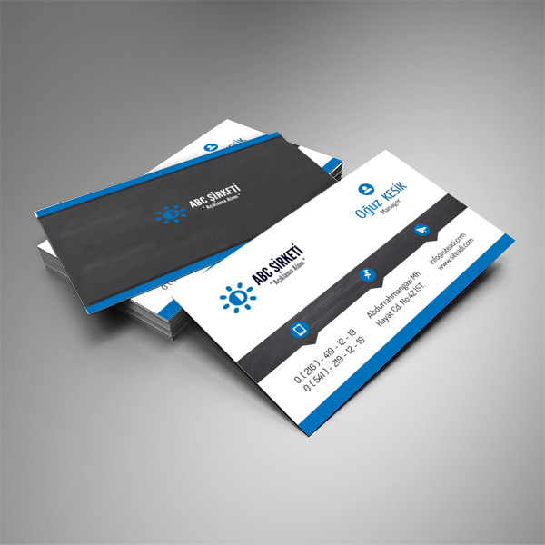 Kurumsal Firma Kartviziti Mavi