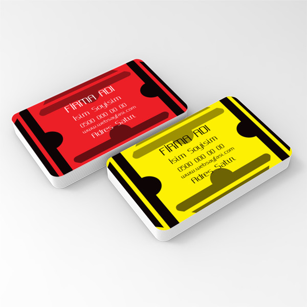 kartvizit sarı kırmızı