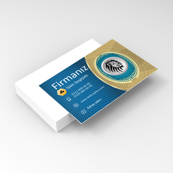 mavi gri sarı kartvizit