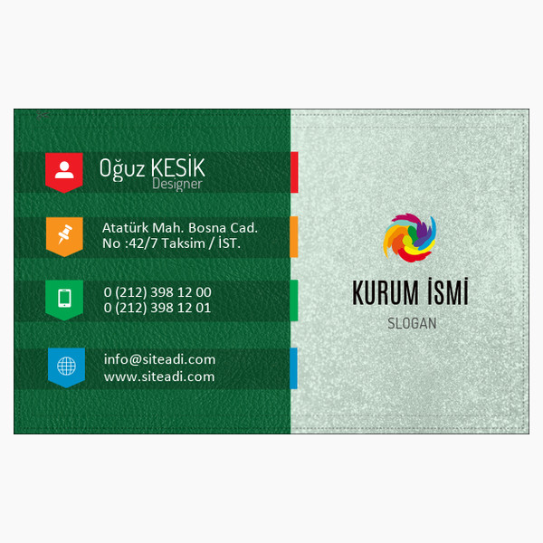 Modern Kartvizit Yeşil 008