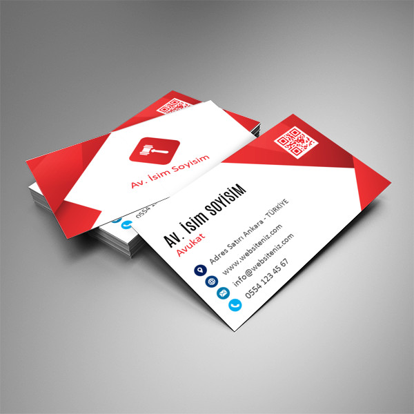 Kırmızı Avukat Kartviziti