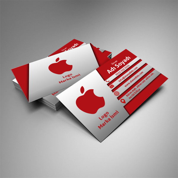 Kırmızı Eğim Kartvizit