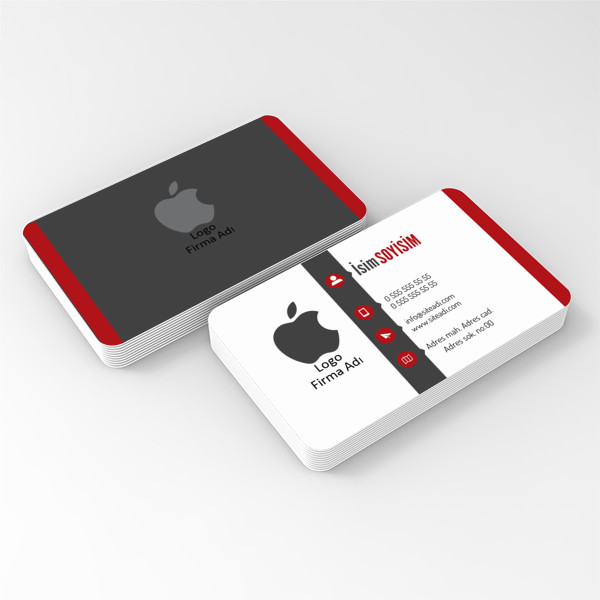 gösterişli oval kartvizit