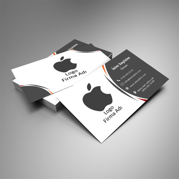 Square Silver Kartvizit