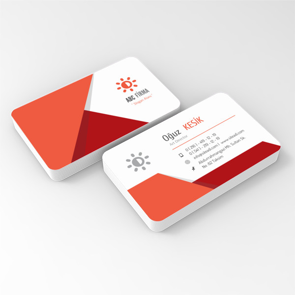 Doğa Kurumsal Kartvizit Kırmızı