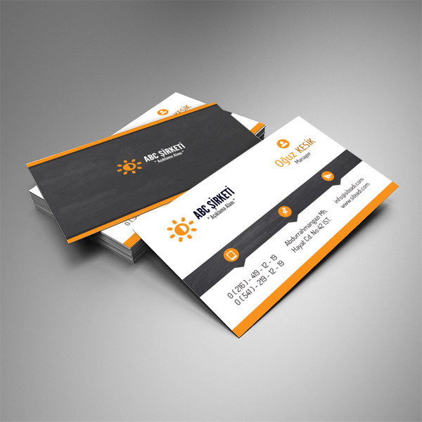 Kurumsal Firma Kartviziti Turuncu