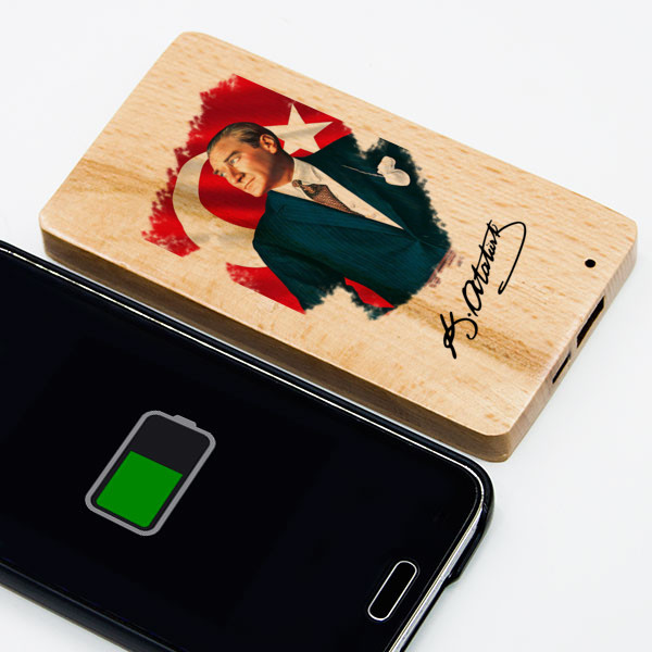 Kemal Atatürk Ahşap powerbank