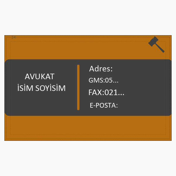 Avukat Nokta Desenli Kartvizit