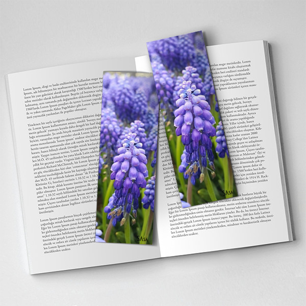 Çiçek Tasarımlı Kitap Ayracı