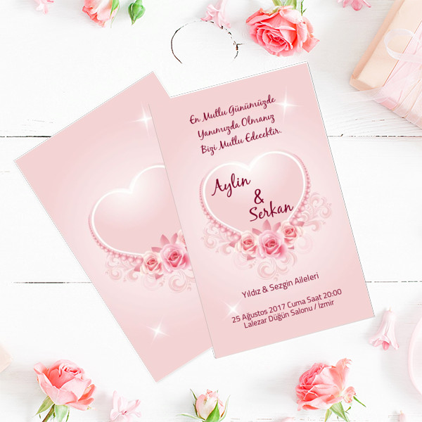 evliik davetiye kalp,pink,love