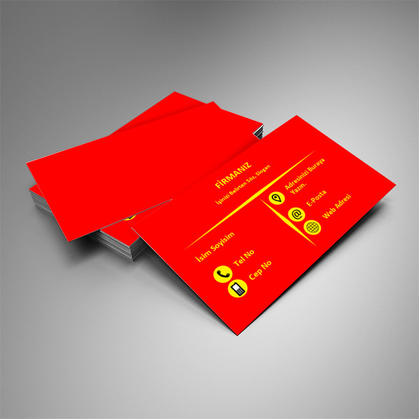 Sarı Kırmızı Kartvizit