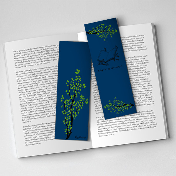 Dal-Mavi Kitap Ayracı