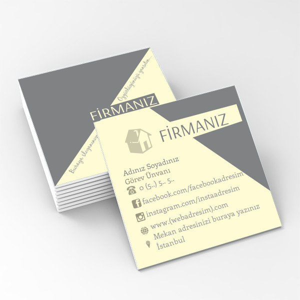 Ev Emlak Sarı Gri Oval