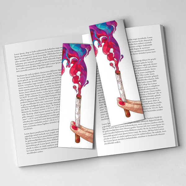 Renkli Kristal Smoke Tasarım Ayraç