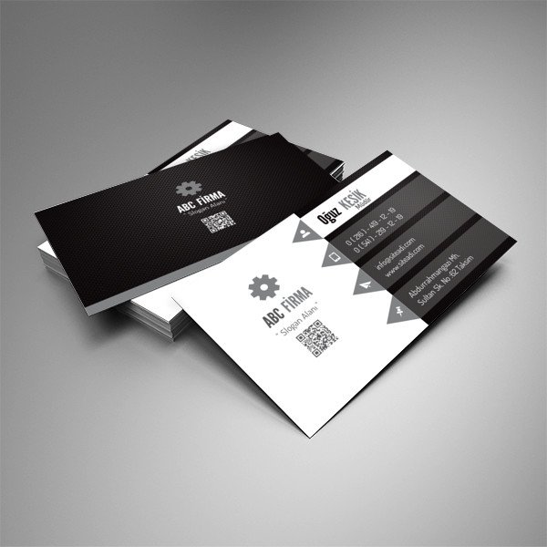 Kurumsal Şirket Kartvizit Gri 28