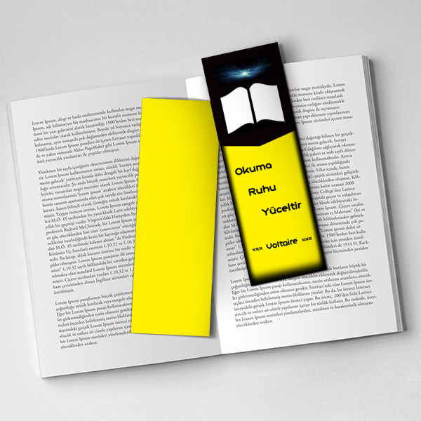 Sarı Siyah Kitap Ayracı