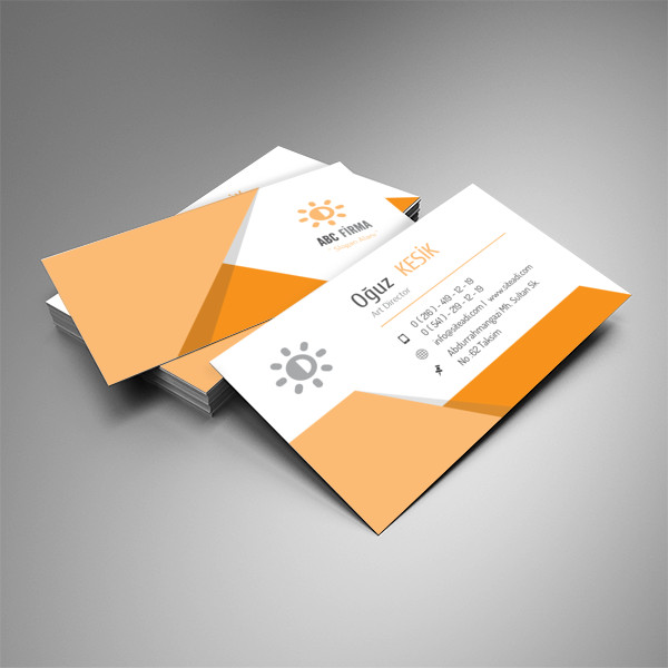 Doğa Kurumsal Kartvizit Turuncu