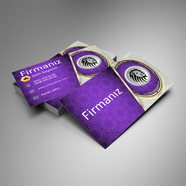 mor gri sarı kartvizit