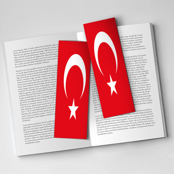 TÜRK BAYRAKLI KİTAP AYRACI