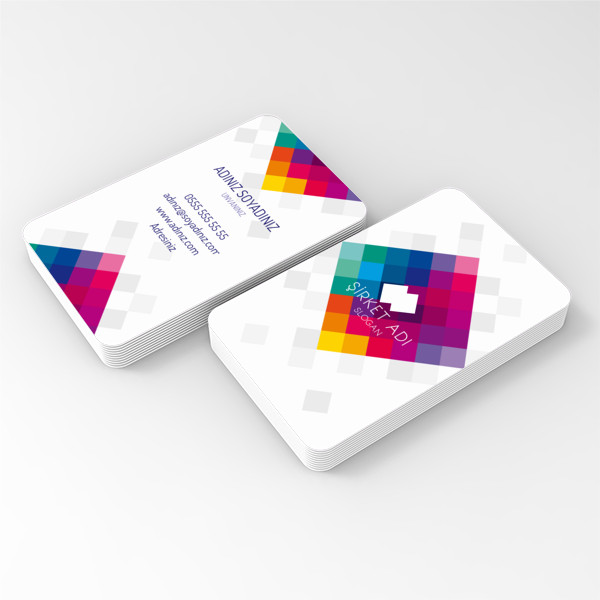 Dikey Renkli Kareler Kişisel-Kurumsal