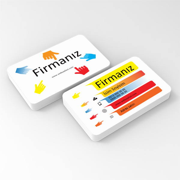 renkli el  kartvizit