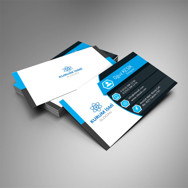 Mavi Gri Tual Kartvizit