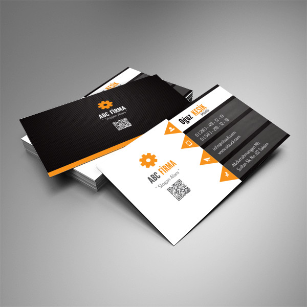 Kurumsal Şirket Kartvizit Turuncu 28