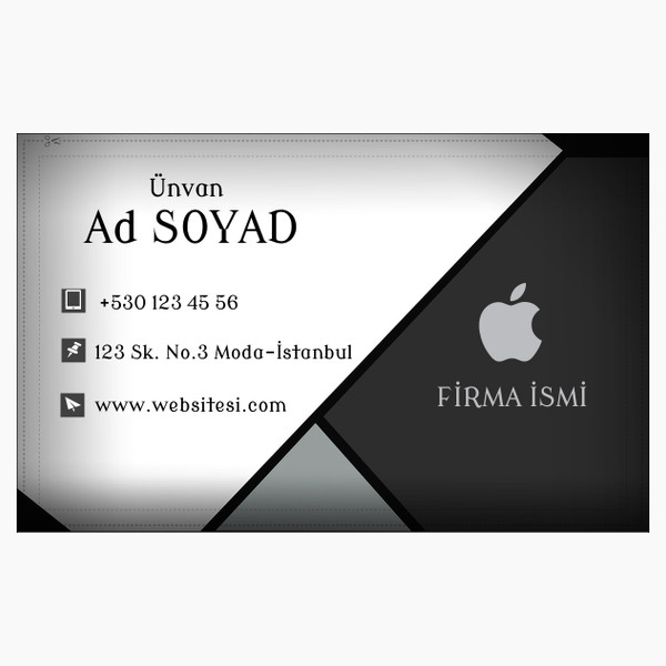 Retro Nokta Desenli Kartvizit