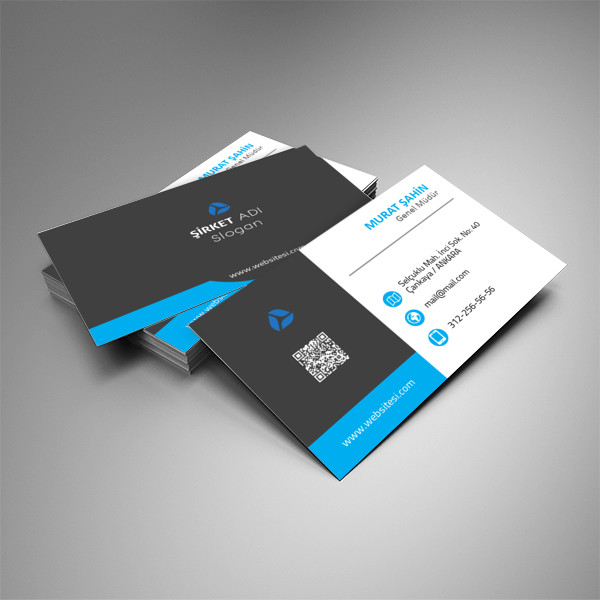 Kurumsal & Kişisel Kartvizit - Mavi