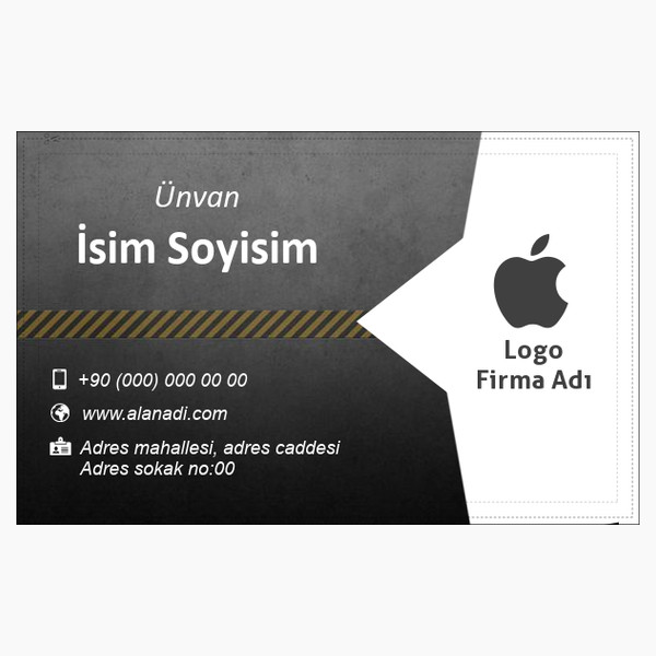 Gizemli Nokta Desenli Kartvizit