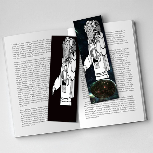 Astronot ve Uzay Kitap Ayracı
