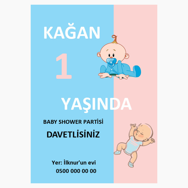 Baby Shower Davetiye