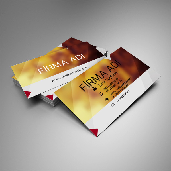 kırmızı üçgen kartvizit