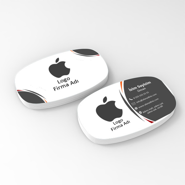 Çizgili elips kartvizit