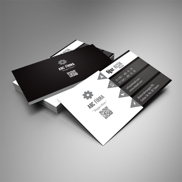 Kurumsal Şirket Kartvizit Gri 28