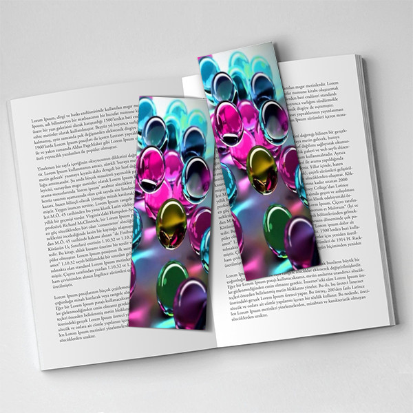 Renkli Boncuklar Kitap Ayracı
