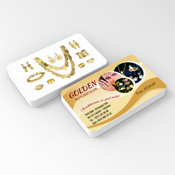 Kuyumcu Altın Gümüş Takı Kartviziti OVAL KESİM